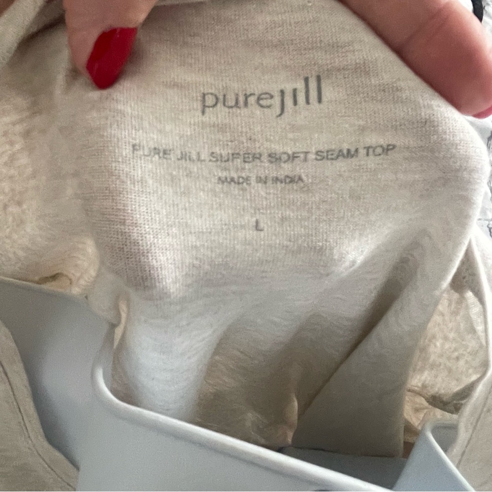 Purejill Classy Casual Cream Long Sleeve Tunic - Picture 3 of 5
